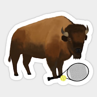 Tennis Bison Sticker